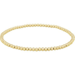 14K Yellow Gold-Filled 2.5 mm Elastic Bead 6 1/2" Bracelet