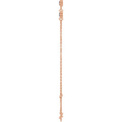 14K Rose Gold Lab-Grown Alexandrite Bezel-Set 3-Stone 6 1/2-7 1/2" Bracelet