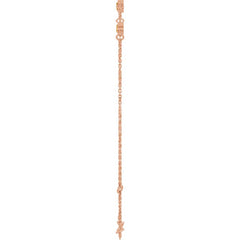 14K Rose Gold Natural Citrine Bezel-Set 3-Stone 6 1/2-7 1/2" Bracelet