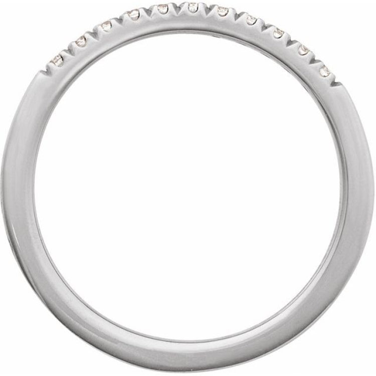 14K White Gold 1/6 CTW Natural Diamond Stackable Ring