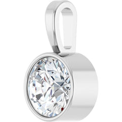 Platinum 5/8 CT Lab-Grown Diamond Bezel-Set Solitaire Pendant