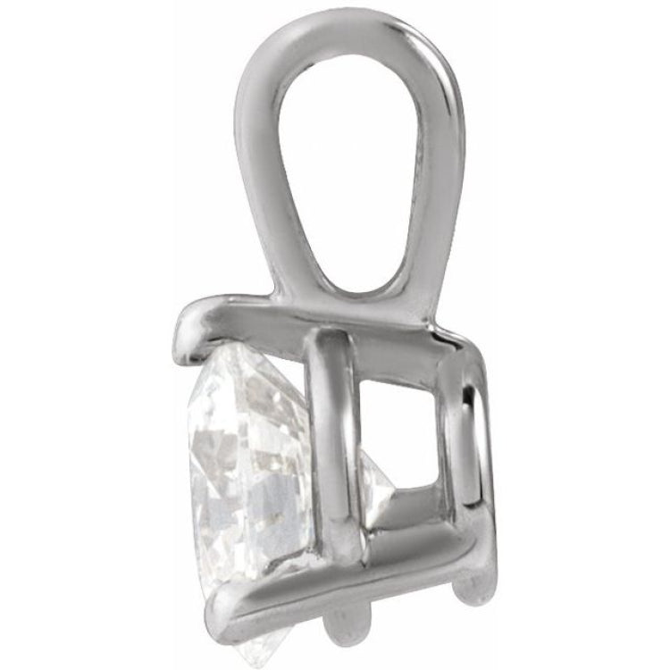 14K White Gold 1/3 CTW Natural Diamond Pendant