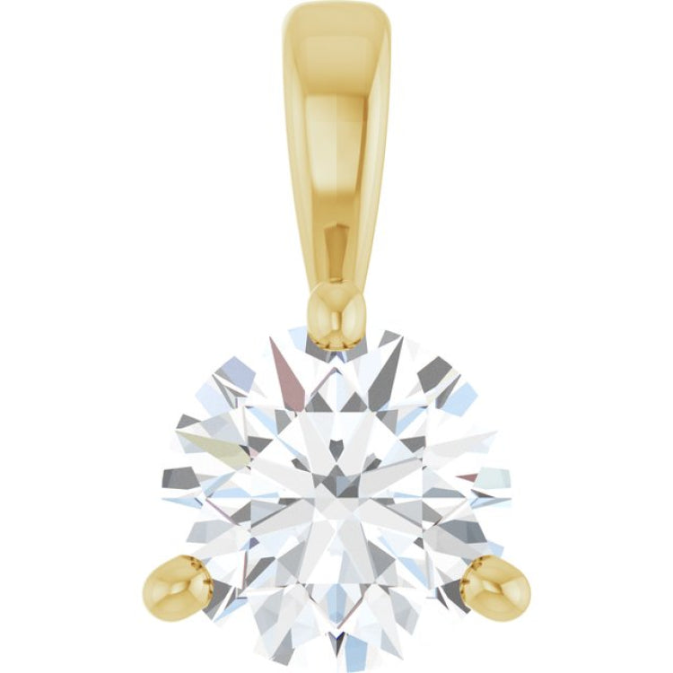 14K Yellow Gold 1/2 CTW Natural Diamond Pendant
