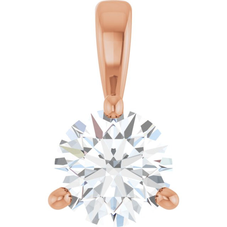 14K Rose Gold 1/2 CTW Natural Diamond Pendant