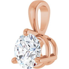 14K Rose Gold 3/4 CTW Natural Diamond Pendant