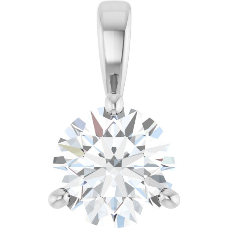 Platinum 3/4 CTW Natural Diamond Pendant