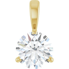 14K Yellow Gold 1 CTW Natural Diamond Pendant