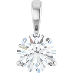 14K White Gold 1 CTW Natural Diamond Pendant