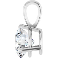 14K White Gold 1 CTW Natural Diamond Pendant