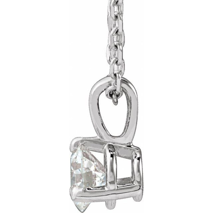 Platinum 1/4 CTW Natural Diamond 18" Necklace