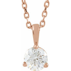 14K Rose Gold 1/3 CTW Natural Diamond 18" Necklace