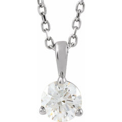 Sterling Silver 1/3 CTW Natural Diamond 18" Necklace