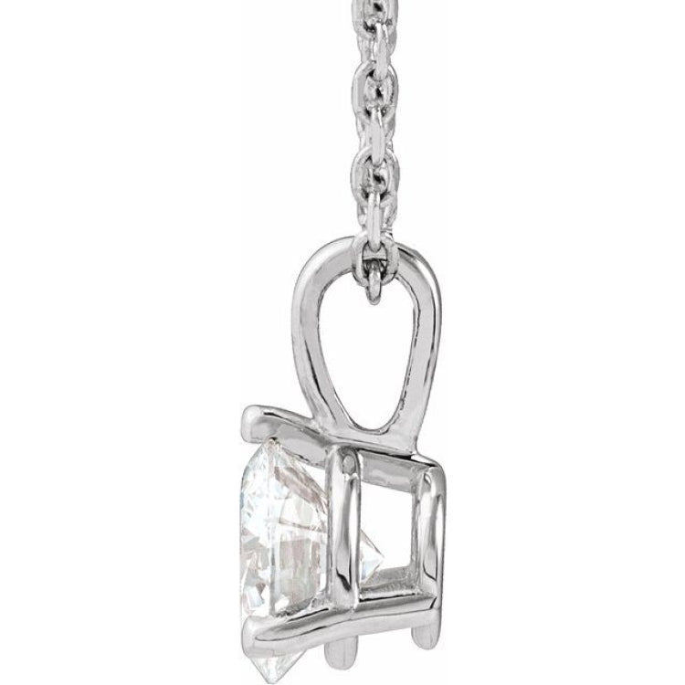 14K White Gold 1/2 CTW Natural Diamond 18" Necklace