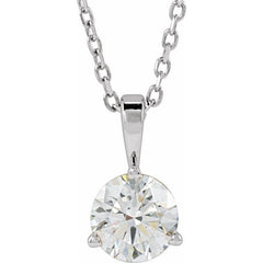 Sterling Silver 5/8 CTW Natural Diamond 18" Necklace