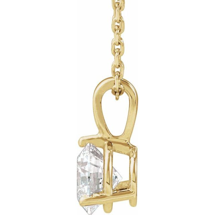 14K Yellow Gold 3/4 CTW Natural Diamond 18" Necklace