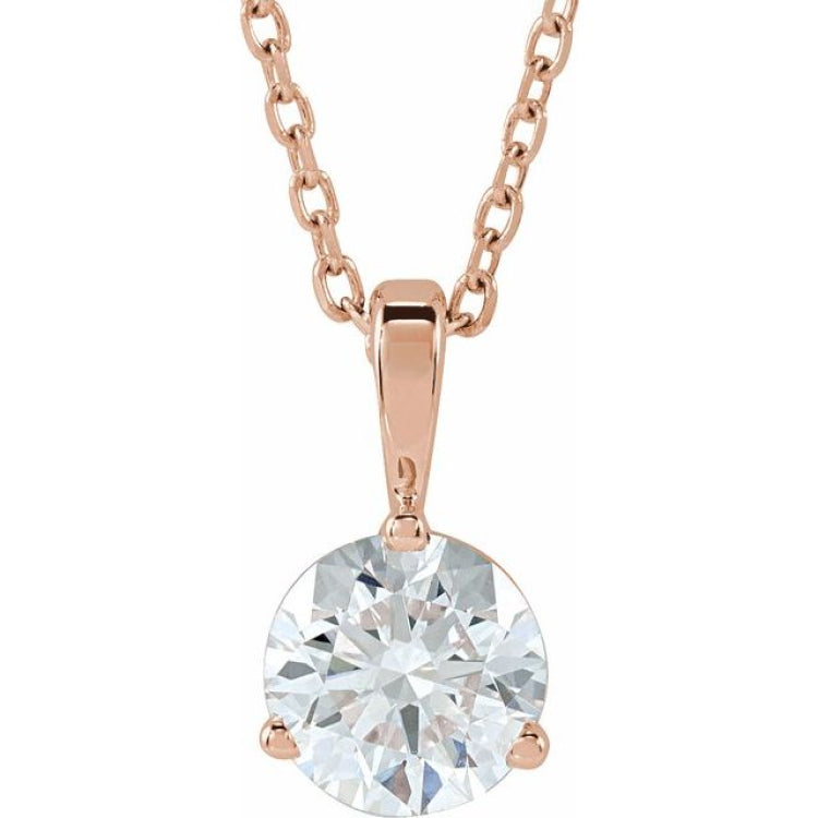 14K Rose Gold 3/4 CTW Natural Diamond 18" Necklace