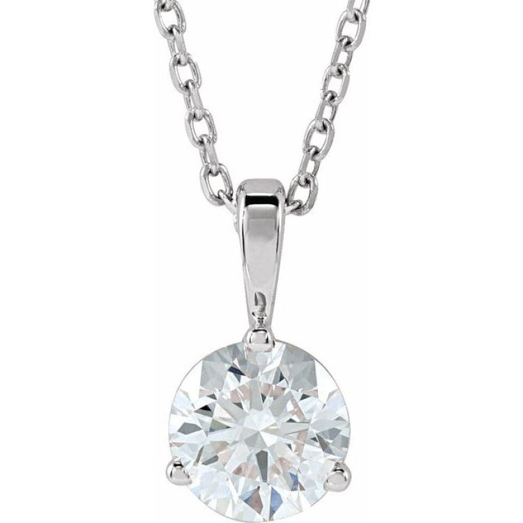 Sterling Silver 3/4 CTW Natural Diamond 18" Necklace