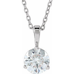 Sterling Silver 3/4 CTW Natural Diamond 18" Necklace