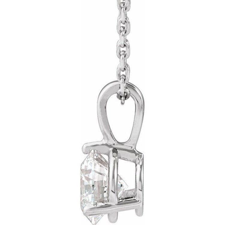 Sterling Silver 3/4 CTW Natural Diamond 18" Necklace