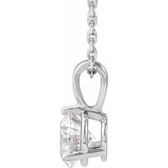 Sterling Silver 3/4 CTW Natural Diamond 18" Necklace