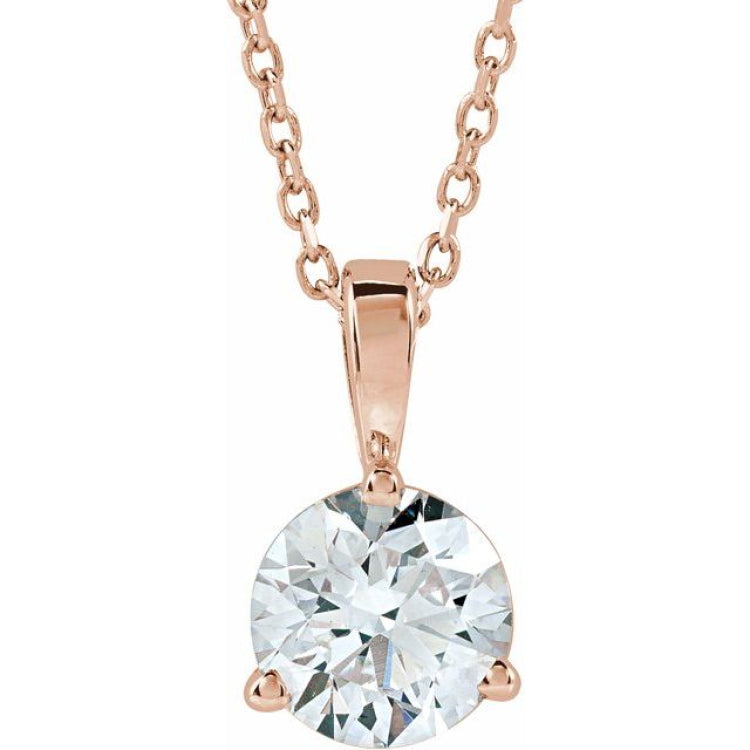 14K Rose Gold 1 CTW Natural Diamond 18" Necklace