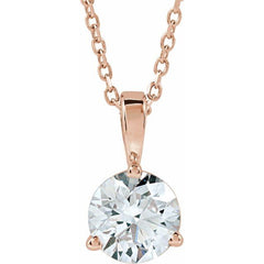 14K Rose Gold 1 CTW Natural Diamond 18" Necklace