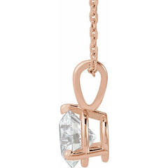 14K Rose Gold 1 CTW Natural Diamond 18" Necklace