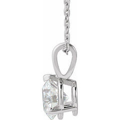 Sterling Silver 1 CTW Natural Diamond 18" Necklace