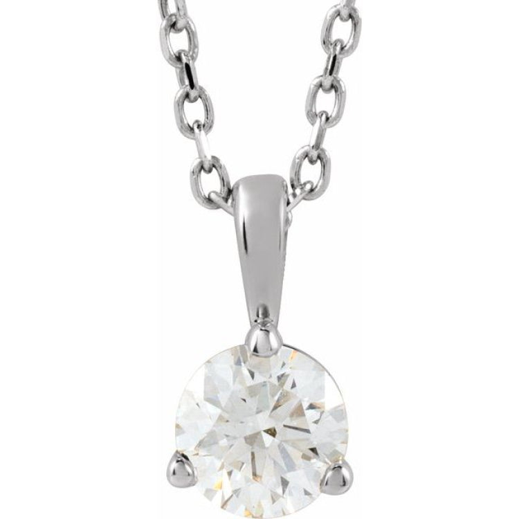 14K White Gold 1/3 CTW Lab-Grown Diamond 18" Necklace