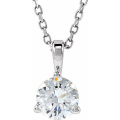 Sterling Silver 1/2 CTW Lab-Grown Diamond 18" Necklace