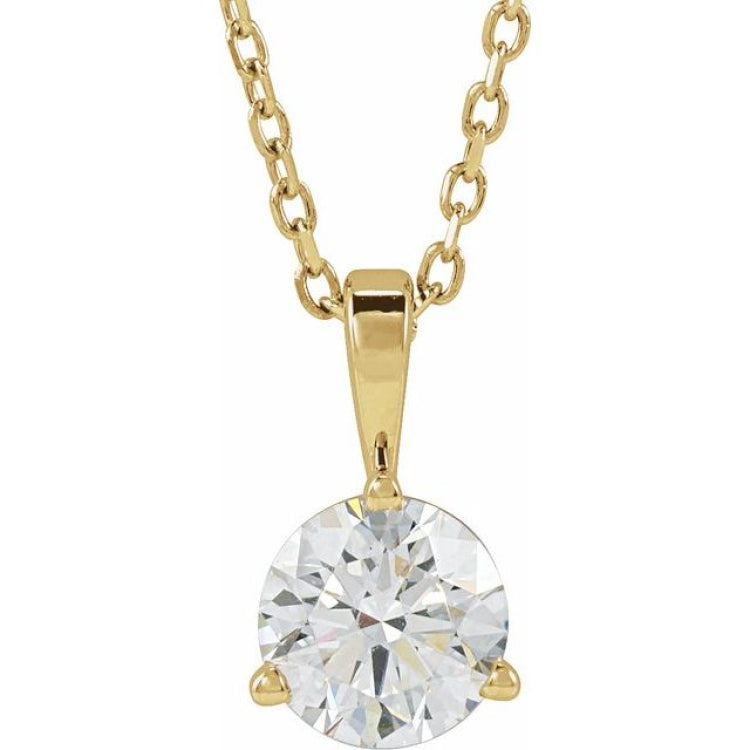 14K Yellow Gold 5/8 CTW Lab-Grown Diamond 18" Necklace