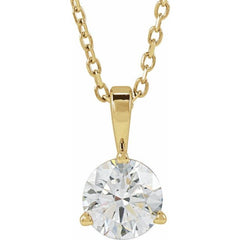 14K Yellow Gold 5/8 CTW Lab-Grown Diamond 18" Necklace