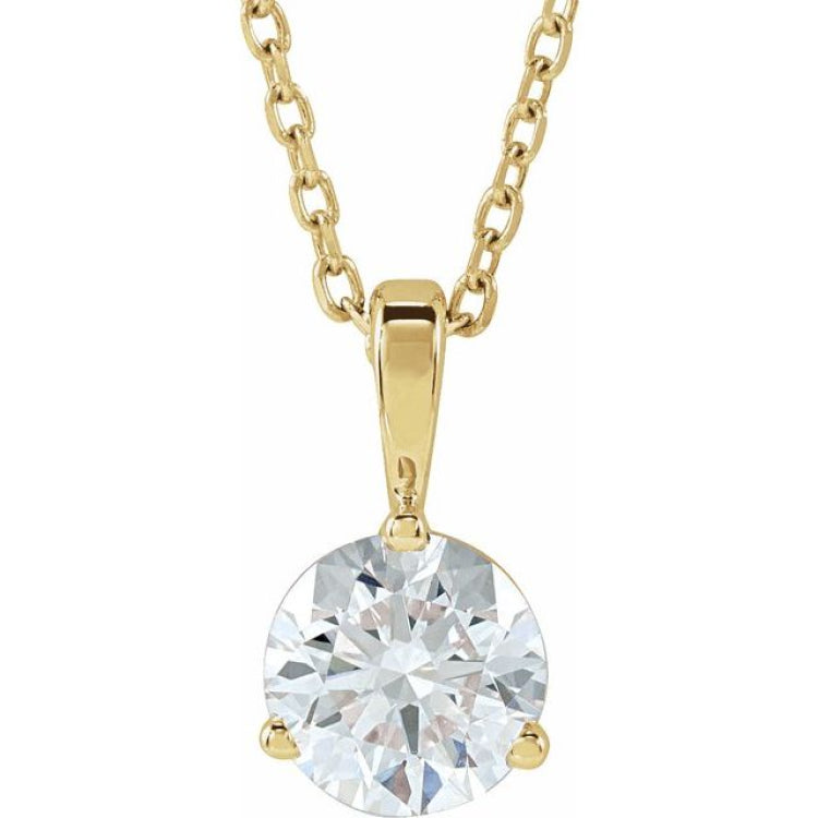 14K Yellow Gold 3/4 CTW Lab-Grown Diamond 18" Necklace