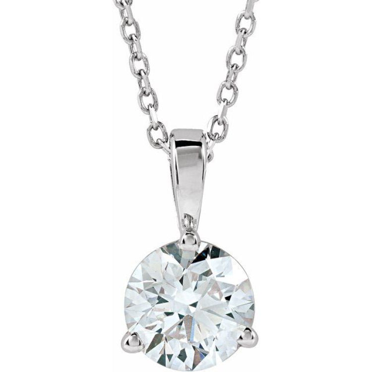 14K White Gold 1 CTW Lab-Grown Diamond 18" Necklace