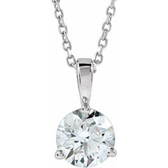 Sterling Silver 1 CTW Lab-Grown Diamond 18" Necklace