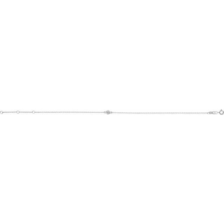 14K White Gold Lab-Grown Diamond 6 1/2-7 1/2" Bracelet