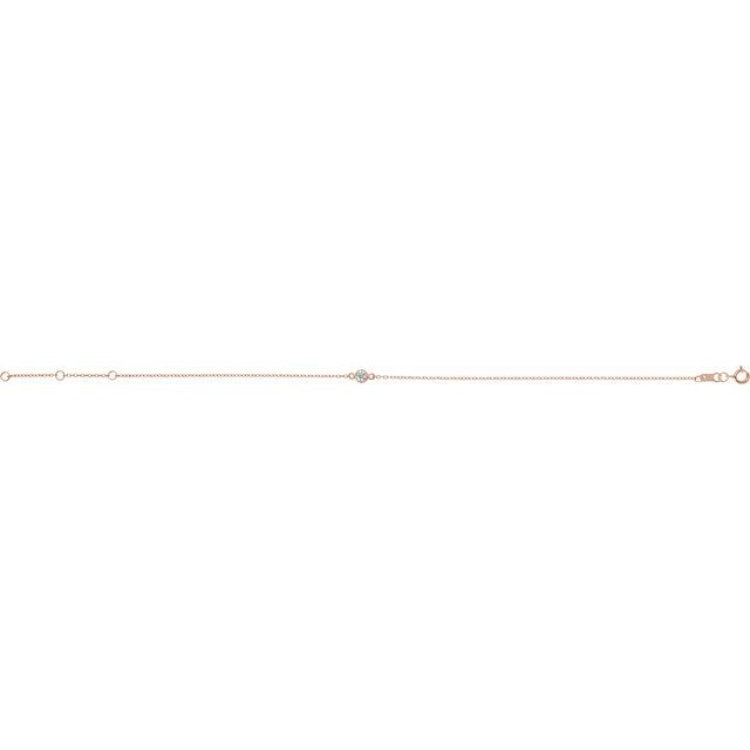 14K Rose Gold Lab-Grown Diamond 6 1/2-7 1/2" Bracelet