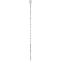 14K White Gold Natural Aquamarine 6 1/2-7 1/2" Bracelet
