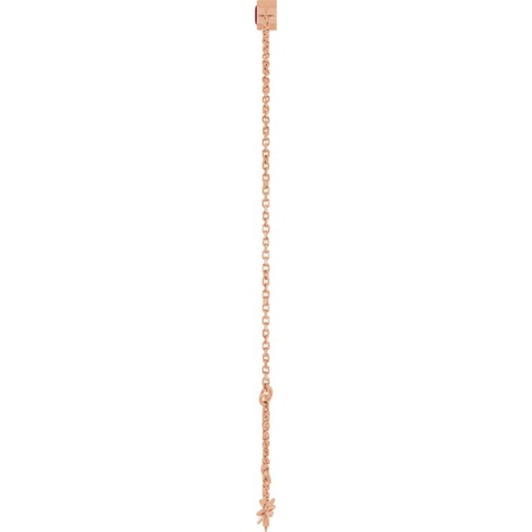 14K Rose Gold Lab-Grown Ruby 6 1/2-7 1/2" Bracelet