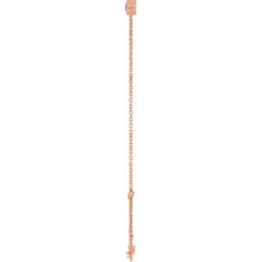 14K Rose Gold Natural Pink Tourmaline 6 1/2-7 1/2" Bracelet