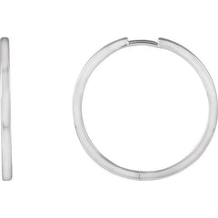 Sterling Silver Hinged 25 mm Hoop Earring