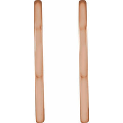 14K Rose Gold Hinged 25 mm Hoop Earrings