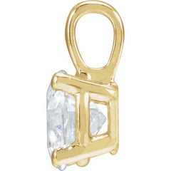 14K Yellow Gold 1 1/2 CT Natural Diamond Pendant