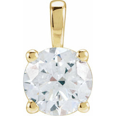 14K Yellow Gold 2 CT Natural Diamond Pendant
