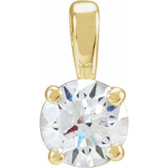 14K Yellow Gold 1/2 CT Lab-Grown Diamond Pendant