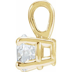 14K Yellow Gold 1/2 CT Lab-Grown Diamond Pendant