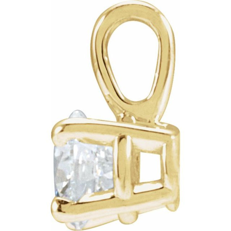 14K Yellow Gold 3/4 CT Lab-Grown Diamond Pendant
