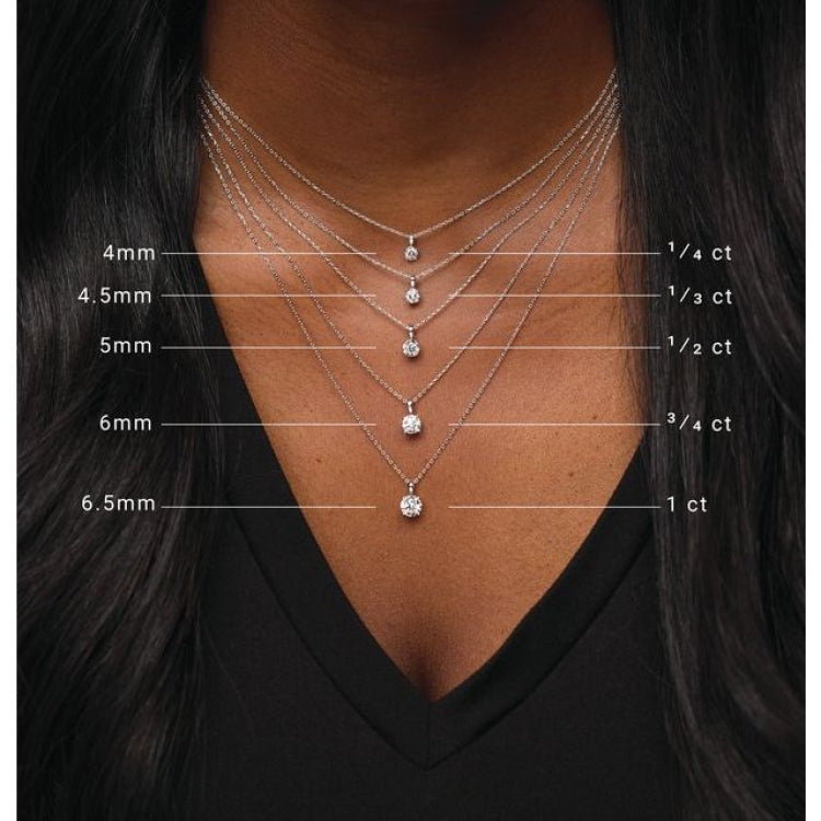 14K White Gold 1 1/2 CT Natural Diamond 18" Necklace