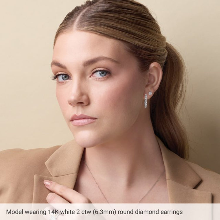 14K Rose Gold Natural Emerald Earring