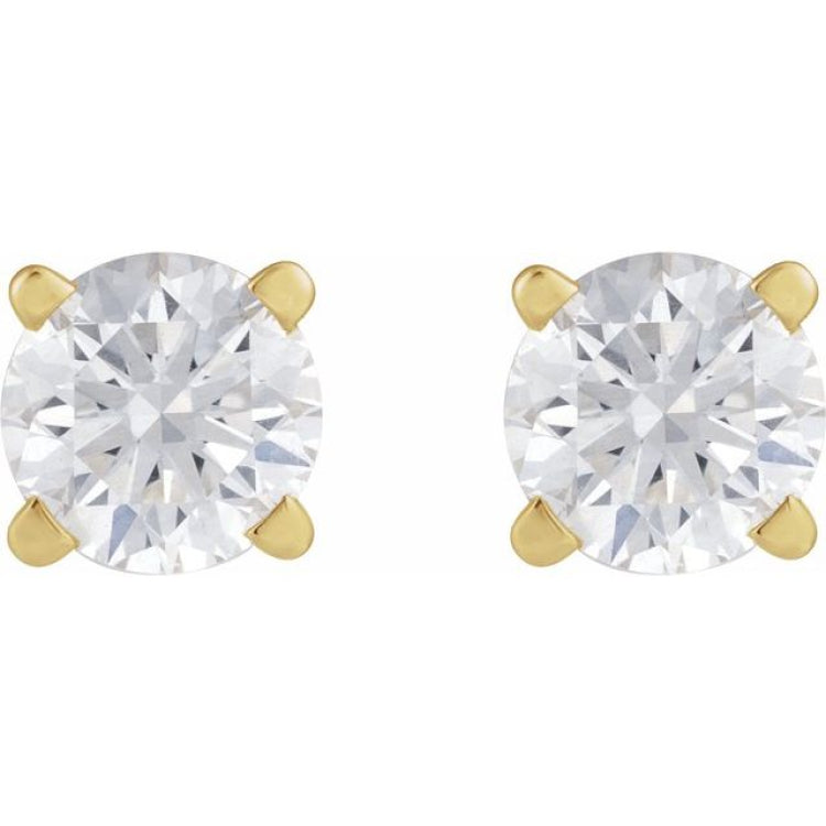14K Yellow Gold 1/4 CT Lab-Grown Diamond Earring